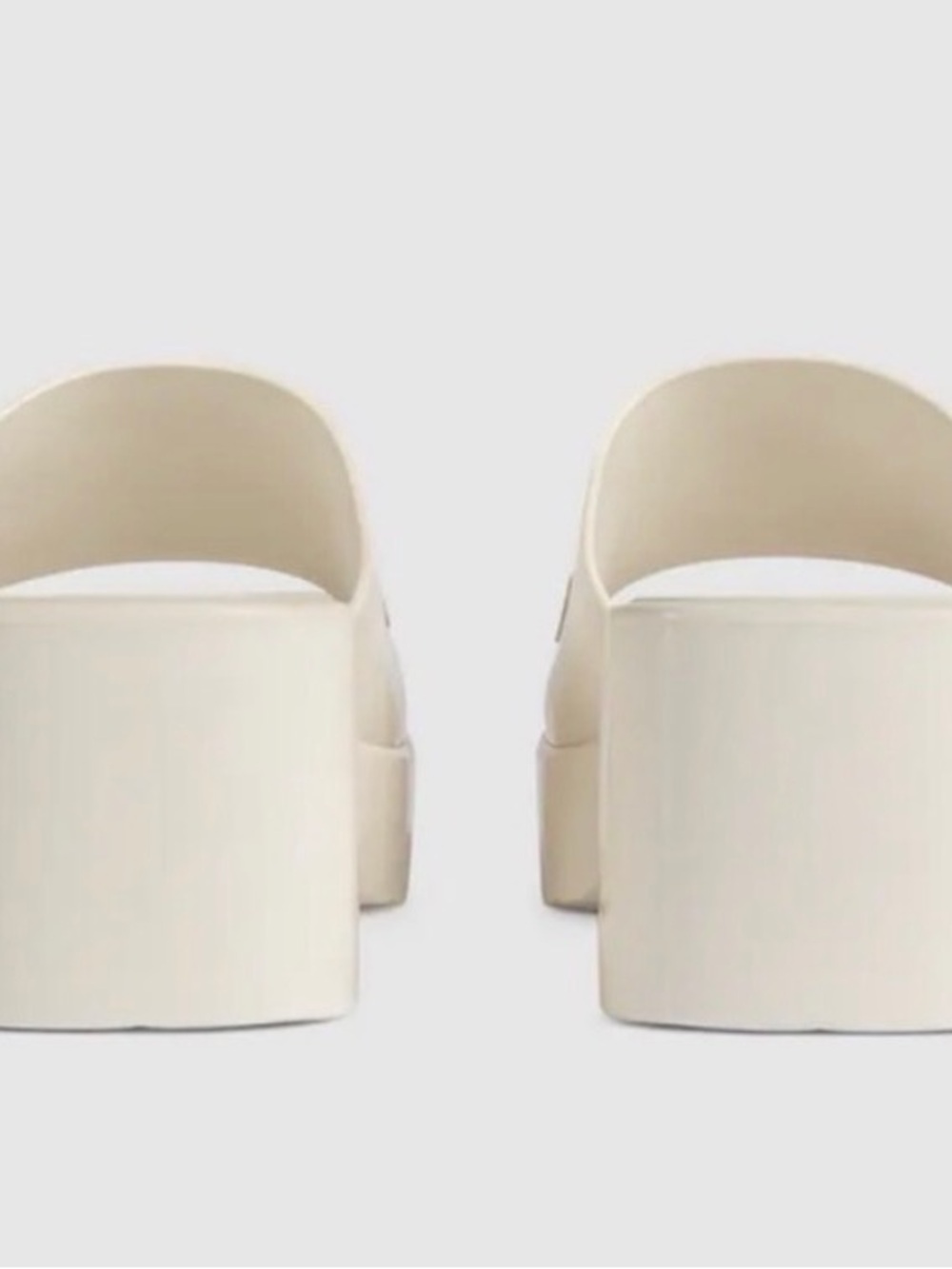 Gucci Women's Ivory Embossed Logo Slide Sandals - Picture 3 of 15
